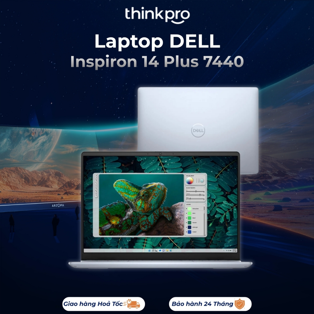 Laptop văn phòng Dell Inspiron 14 Plus 7440 Intel Core 5 210H 2.2GHz  | 16GB | 512GB | FHD+ | BH 12 