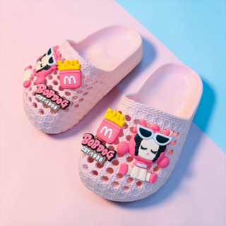 Dép sục lưới cho bé gái tặng kèm bộ gấu charm đá lấp lánh siêu nhẹ size 24-35 chất liệu nhẹ và bền dễ phối đồ