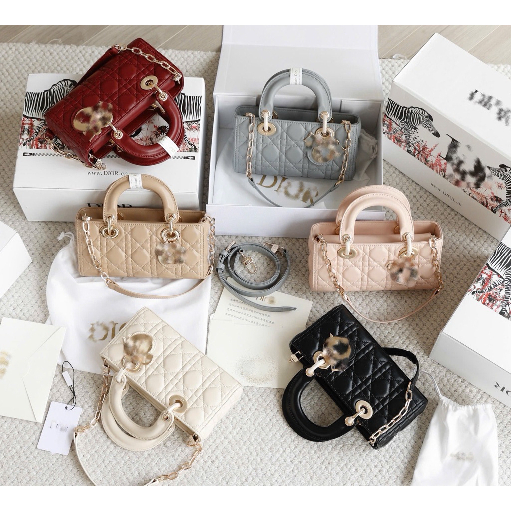 Túi xách DI Ô bản ngang phối đồ thời trang