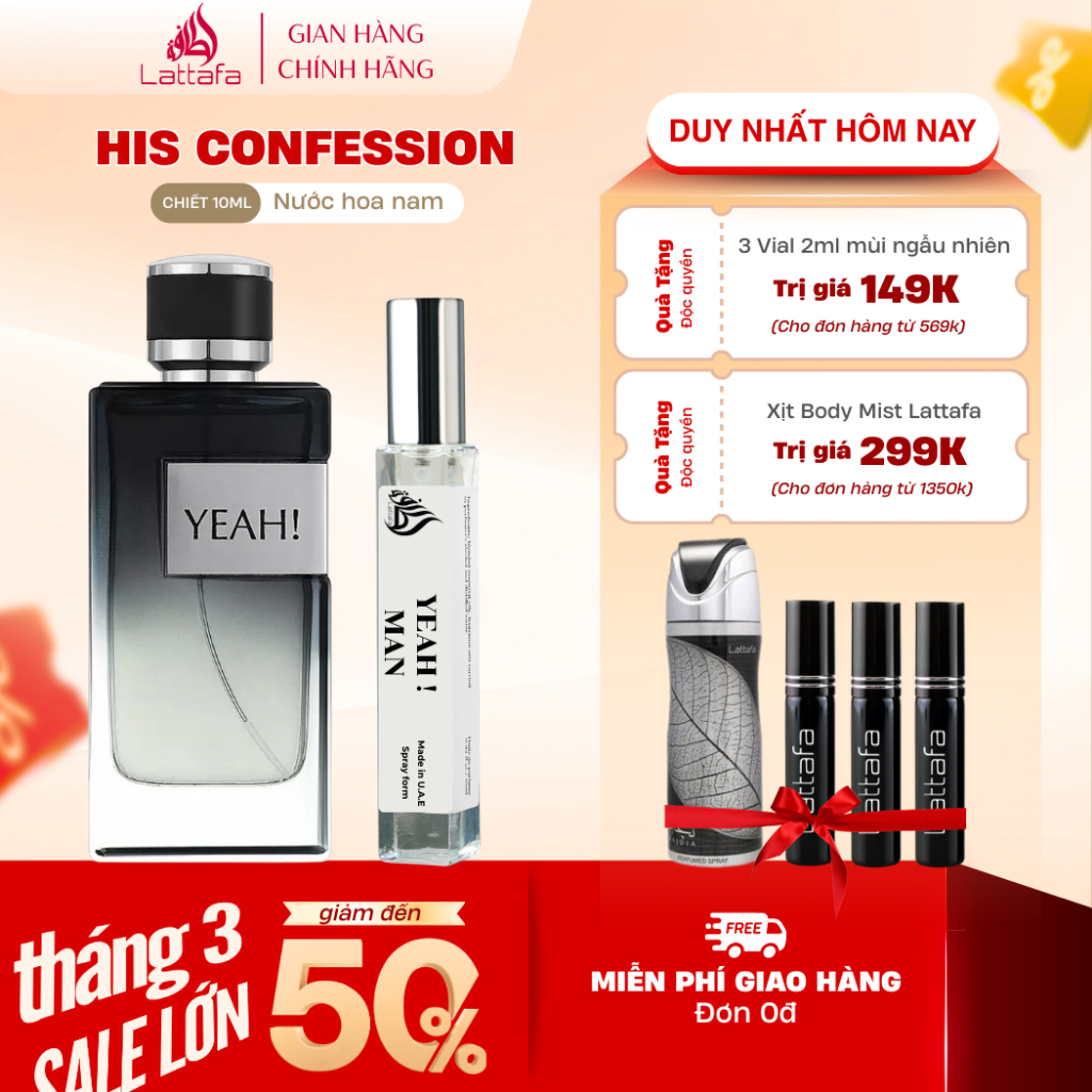 Chiết 10ml | Nước Hoa Nam Maison Alhambra by Lattafa Yeah Man EDP - Mạnh mẽ, Lịch lãm, Tự tin