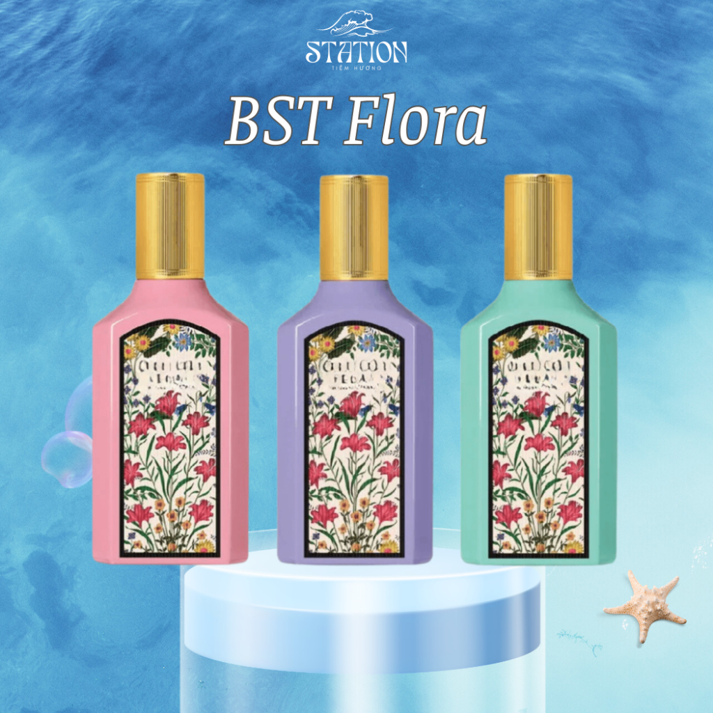 Bộ Sưu Tập Nước Hoa Nữ Flora Hồng, Xanh, Tím 2021 Vườn Hoa Thơm Ngát STATION SCENT