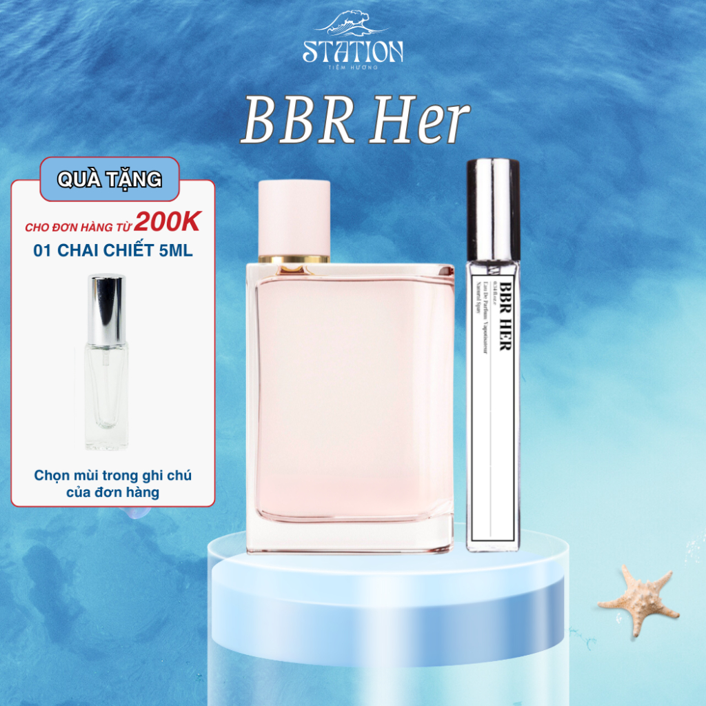 Nước Hoa Nữ For Her EDP STATION SCENT, Nước hoa chiết 10ml Tiểu Thư Quyến Rũ
