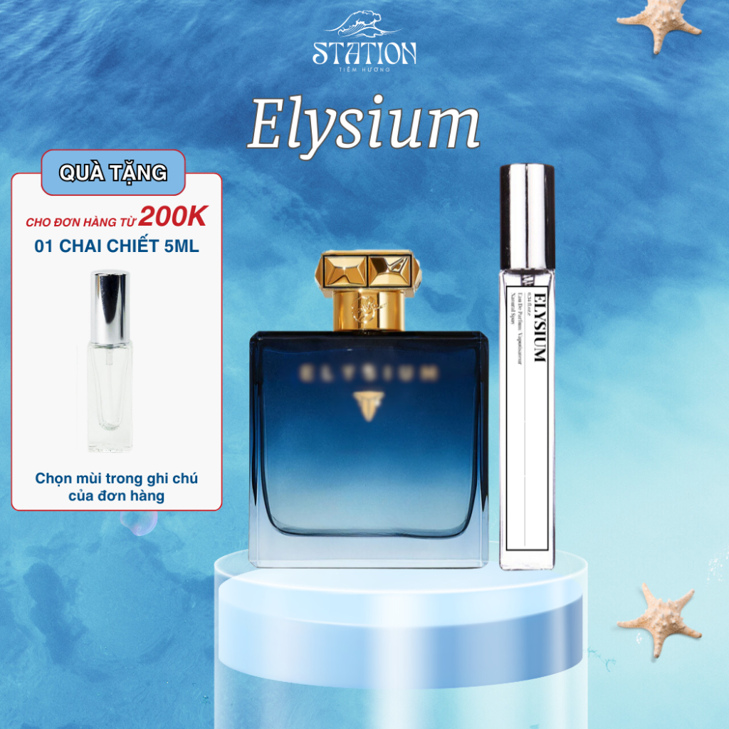 Nước Hoa Nam Chiết Elysium STATION SCENT, Dầu Thơm Hương Dương Xỉ, Nam Tính, Sang Trọng, Quyến Rũ