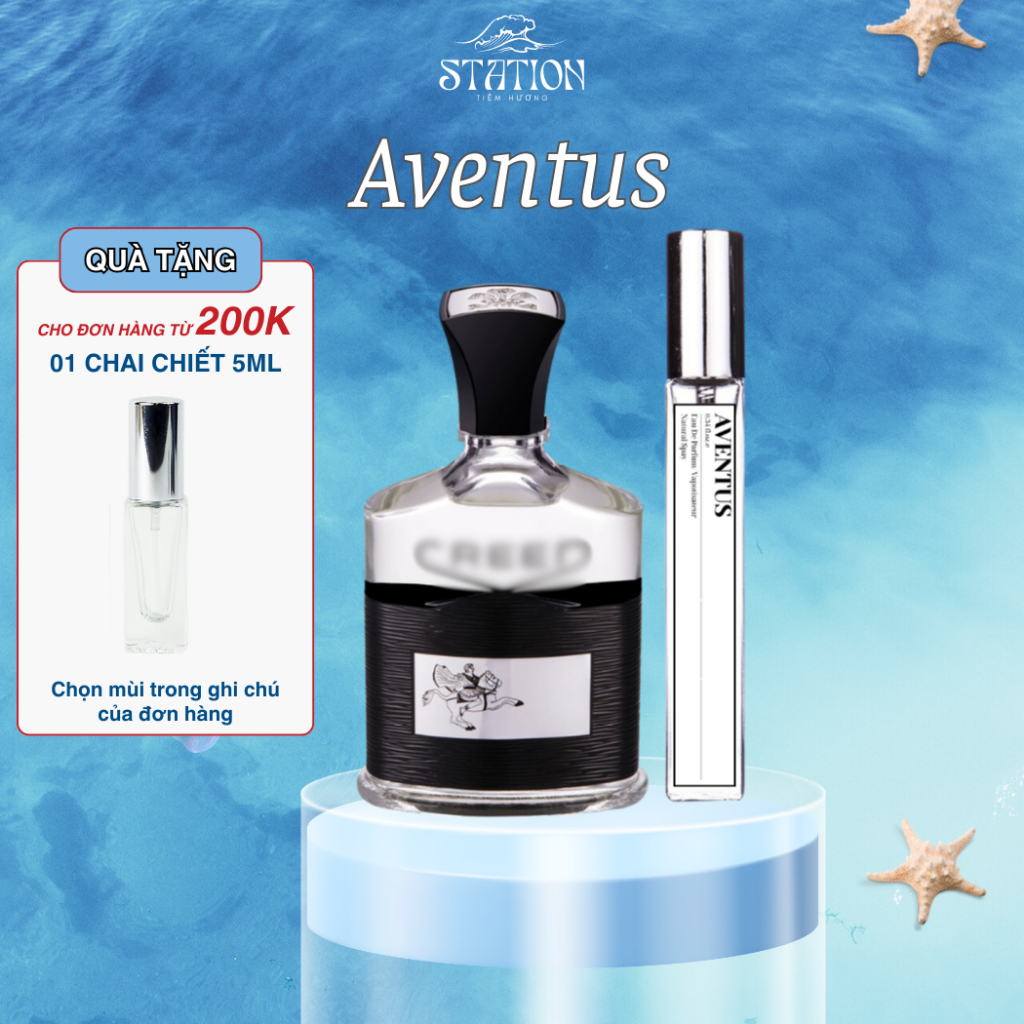 Nước Hoa Nam Chiết Aventus STATION SCENT, Dầu Thơm Hương Trái Cây, Nam Tính, Trưởng Thành, Mạnh Mẽ
