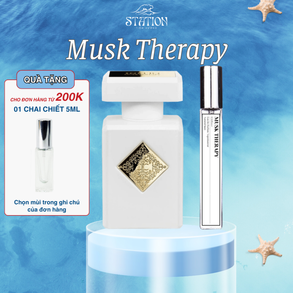 Nước Hoa Unisex Initio Musk Therapy Extrait De Parfum STATION SCENT, Nước Hoa Chiết Phong Cách Lôi Cuốn, Sang Trọng