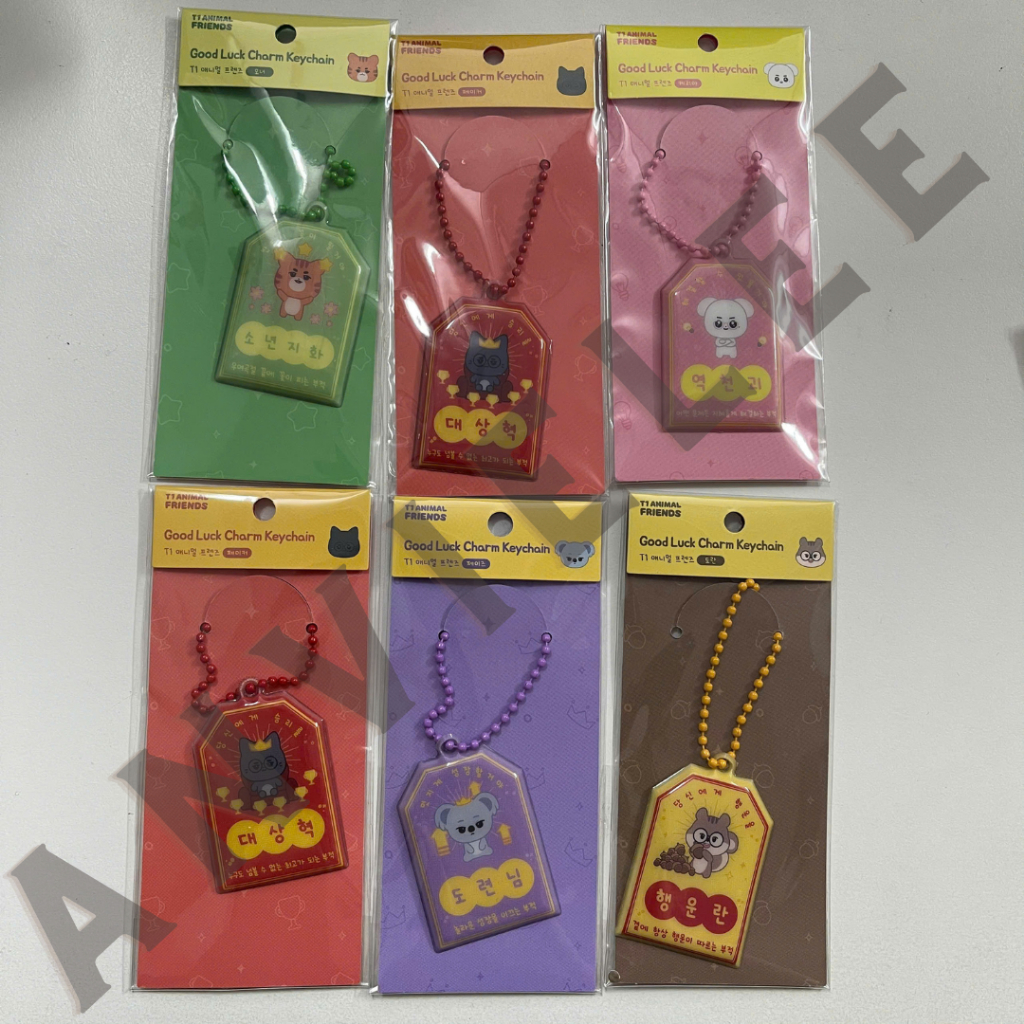 Móc khóa T1 merch 2026 Faker Oner Doran Peyz Keria Good Luck keychain Esport Liên Minh