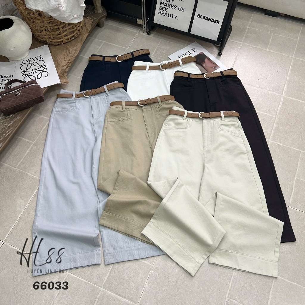 Quần vải dáng xuông chất đẹp mê em về 6 màu size SML # HL - 66033