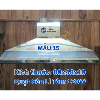 MÁY HÚT MÙI BẾP INOX 304 QUẠT SÊN LI TÂM 120W - 80CM – MẪU 15