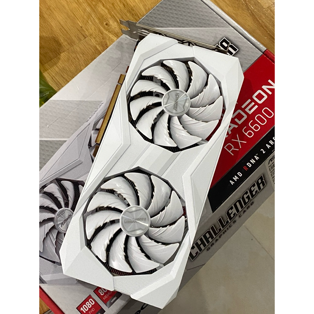 [Đã sử dụng] ASRock Radeon™ RX 6600 Challenger White – 8GB DDR6 2 FAN