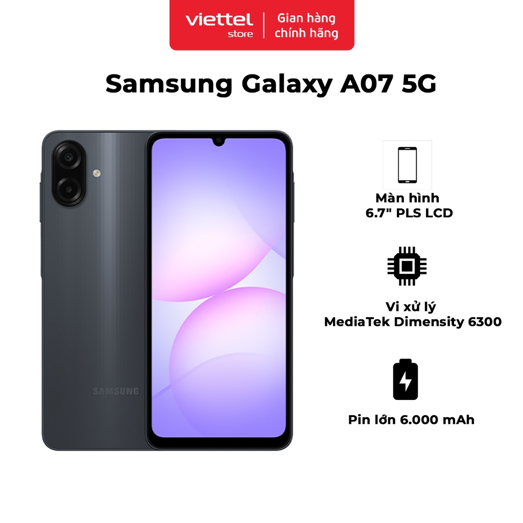 Điện thoại Samsung Galaxy A07 5G 4GB 128GB Chính hãng | BigBuy360 - bigbuy360.vn