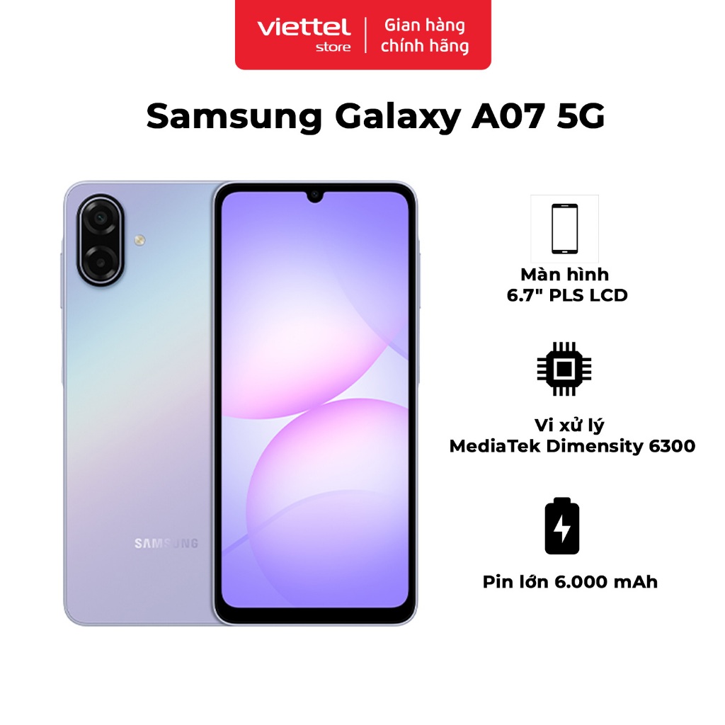 Điện thoại Samsung Galaxy A07 5G 4GB 128GB Chính hãng | BigBuy360 - bigbuy360.vn