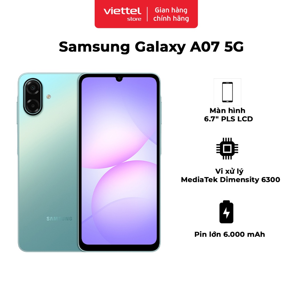 Điện thoại Samsung Galaxy A07 5G 4GB 128GB Chính hãng | BigBuy360 - bigbuy360.vn