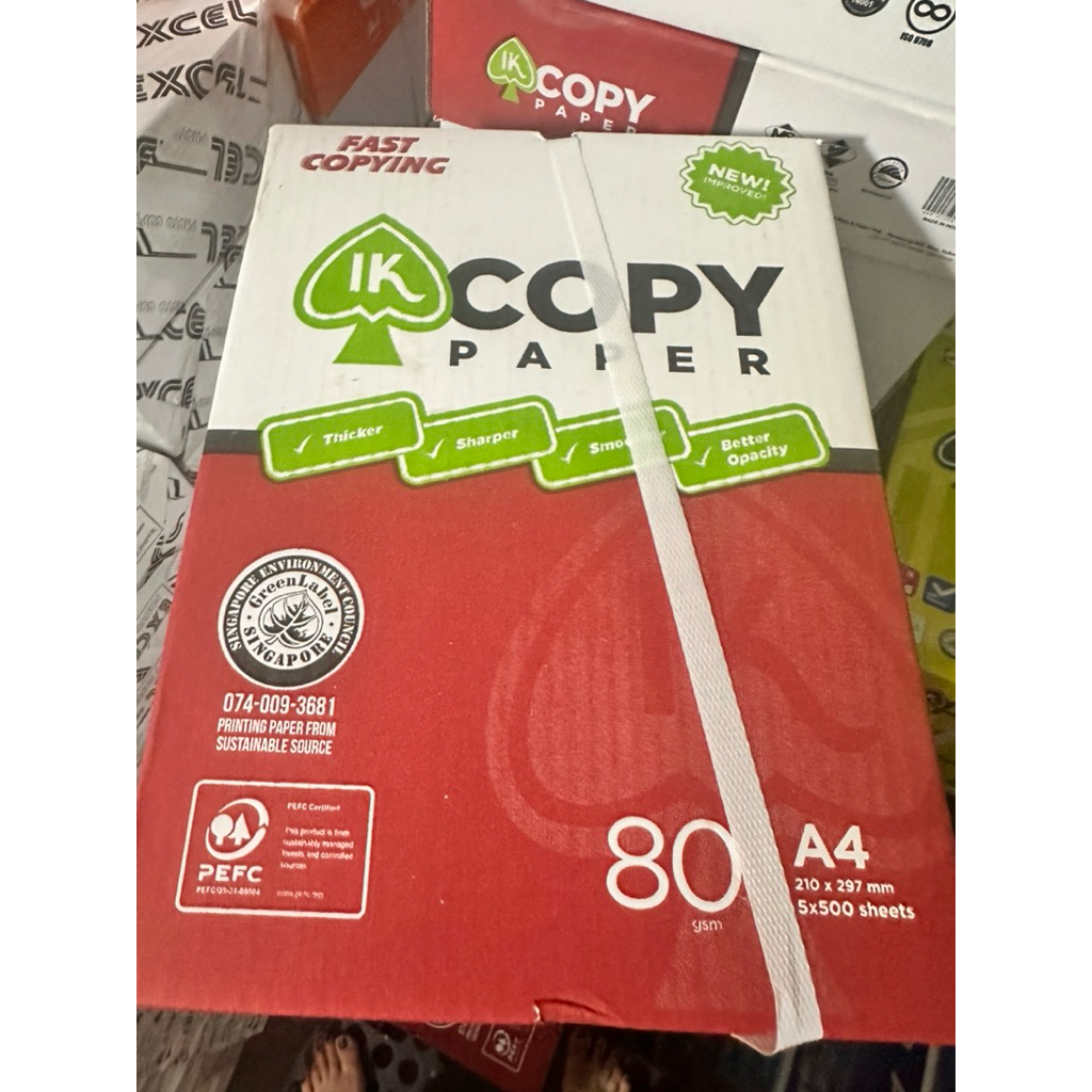 Combo 5 Ream va 10 ream giấy A4 80 gsm IK Coppy (500 tờ)