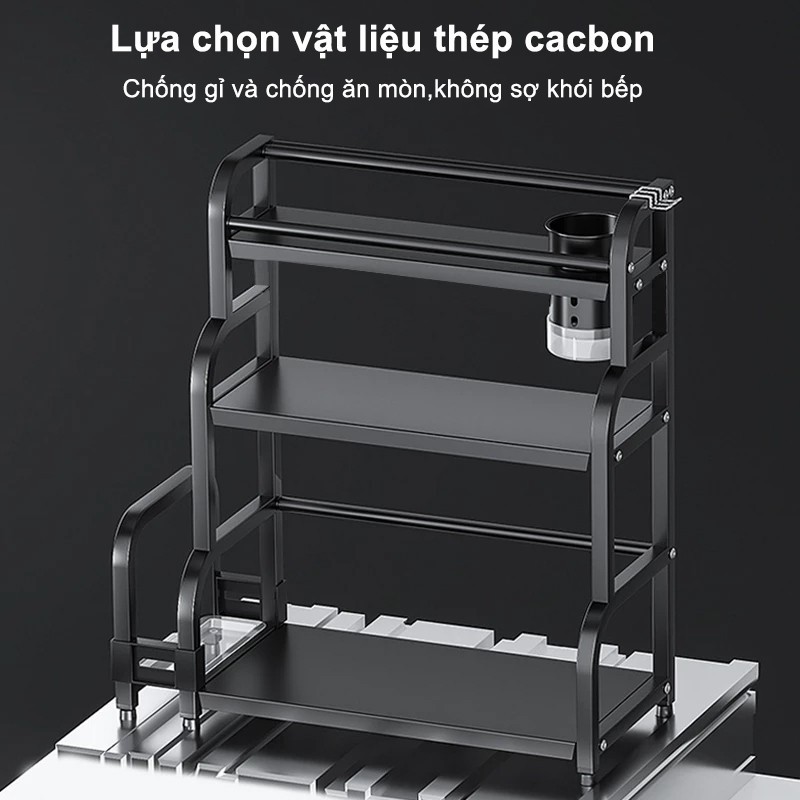 BMZAR Kệ Gia Vị INOX 304 Đặt Bàn Cao Cấp Không Han Gỉ,  Tặng Kèm Khay Để Thớt | BigBuy360 - bigbuy360.vn