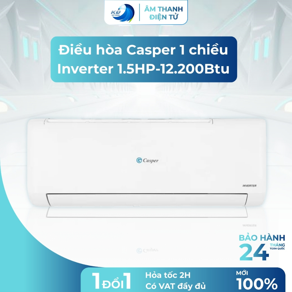[Nhận Lắp Đặt HN] GC-12IS35 Điều Hòa Casper 12000BTU 1 Chiều Inverter Làm Mát Nhanh Tiết Kiệm Điện