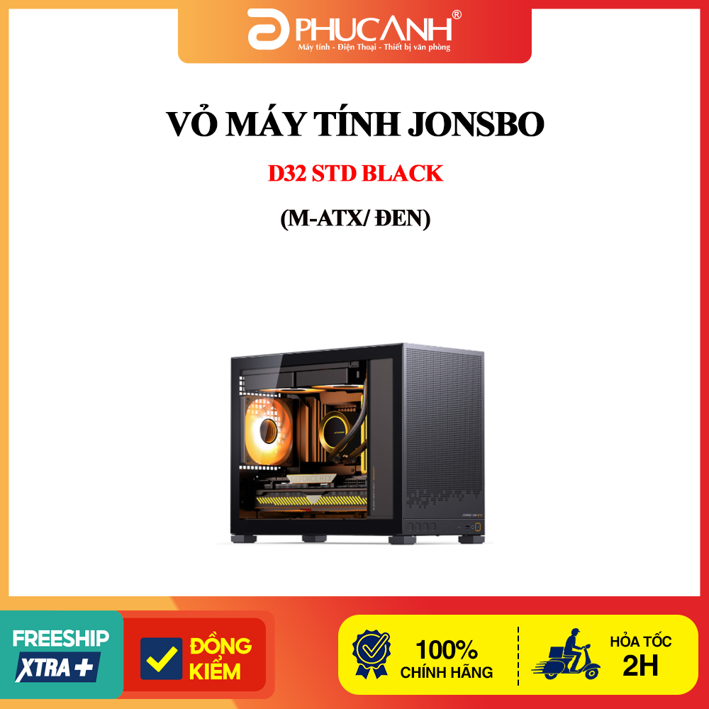 Vỏ máy tính JONSBO D32 STD BLACK (M-ATX/ Đen)