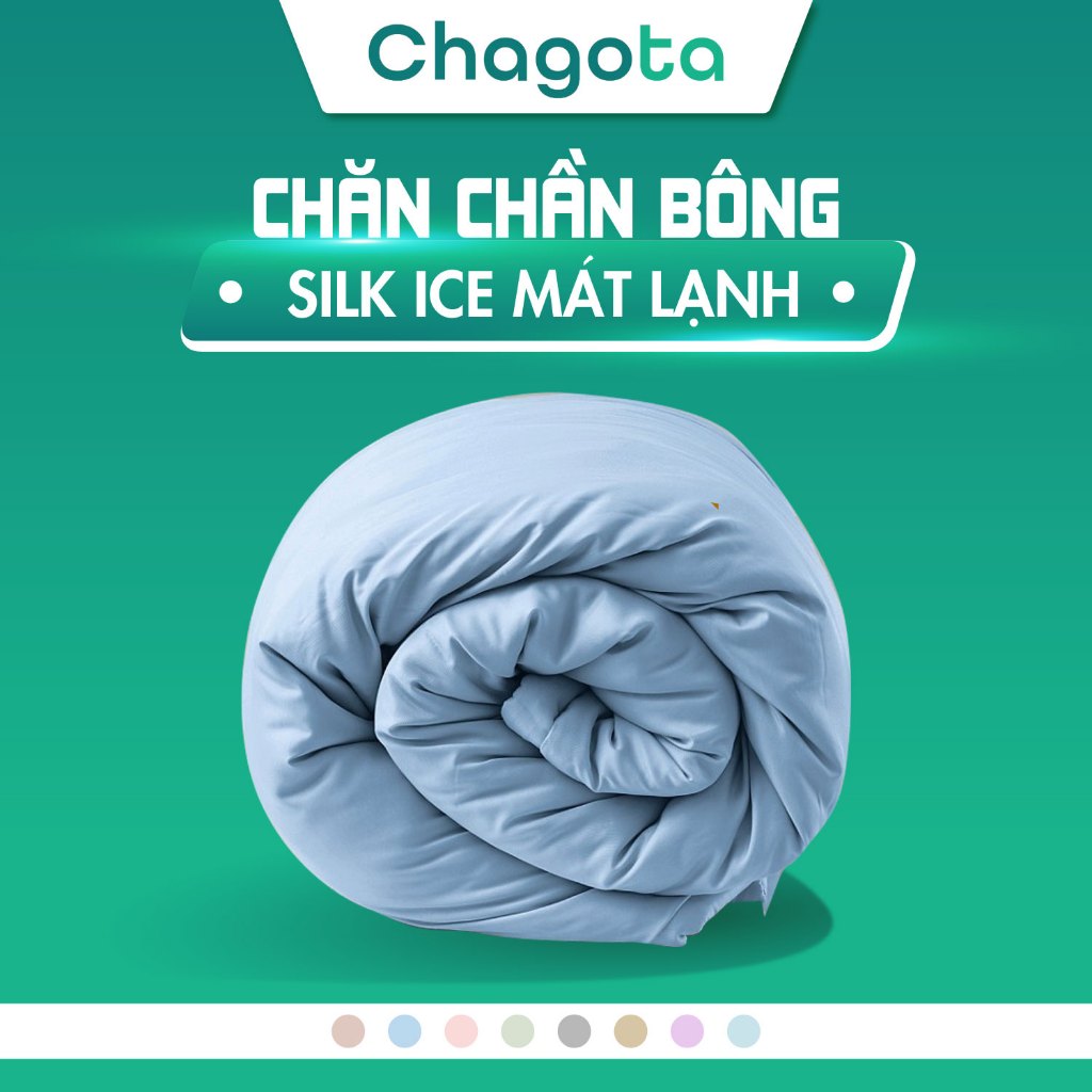 Chăn Chần Bông Lụa Silk Ice Chagota Bedding, Chất Liệu Vải Mềm Mịn, Thoáng Khí, Chống Phai Màu