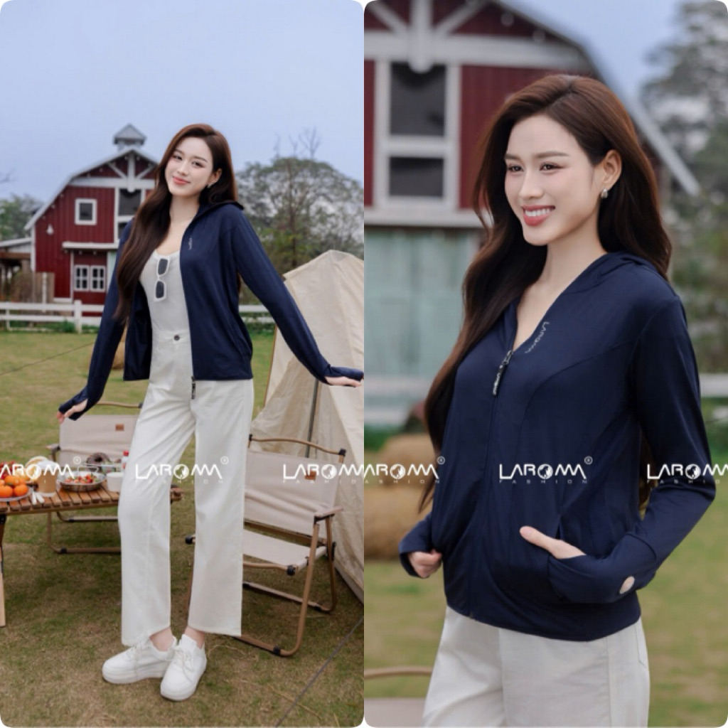 (2 Lớp) Áo chống nắng NỮ Laroma UPF50+ vải DỆT cool air | thông hơi | vải thơm | BigBuy360 - bigbuy360.vn