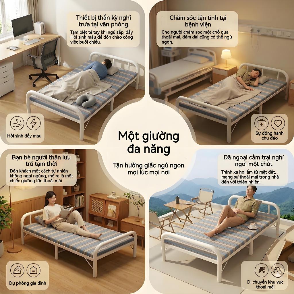 ALVIN Giường gấp gọn người nằm giường gấp gọn thông minh giường xếp Văn phòngTải trọng 300kg | BigBuy360 - bigbuy360.vn