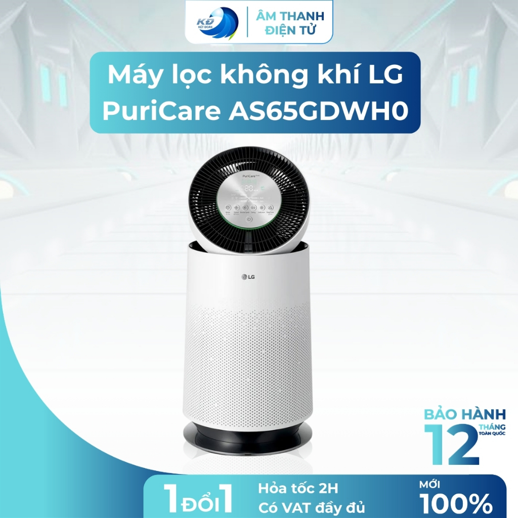 Máy Lọc Không Khí LG PuriCare AS65GDWH0 Lọc Bụi Mịn Khử Mùi Hiệu Quả Cho Phòng Gia Đình