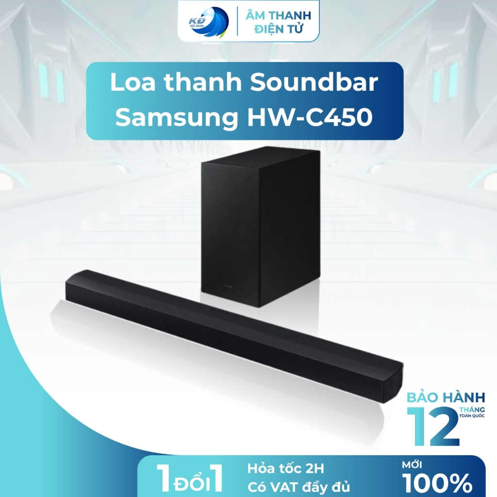 Loa Thanh Soundbar Samsung HW-C450 2.1 Kênh, 300W, Bluetooth, DTS Virtual:X, Bass Boost