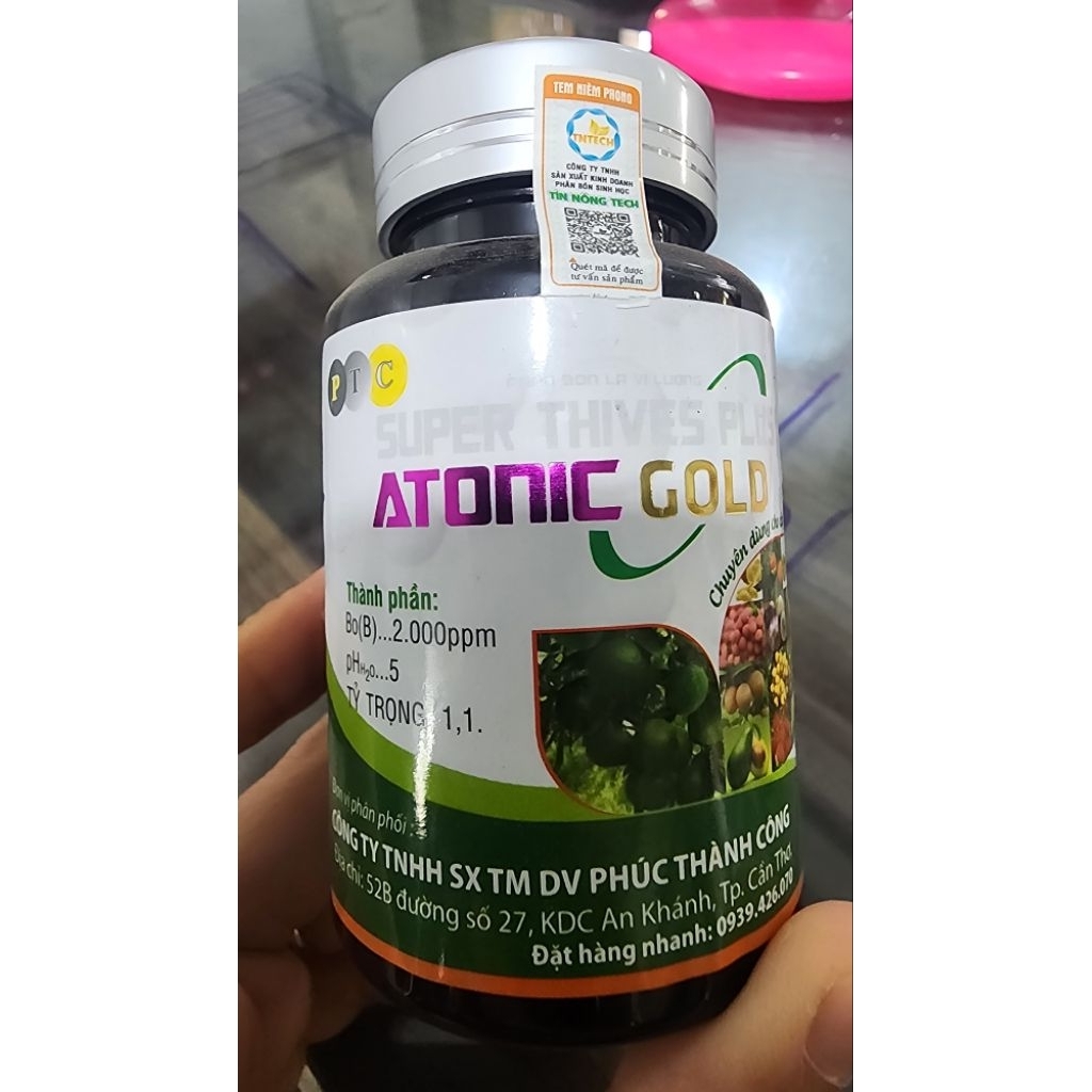 phân bón lá atonic gold 100ml kích bông