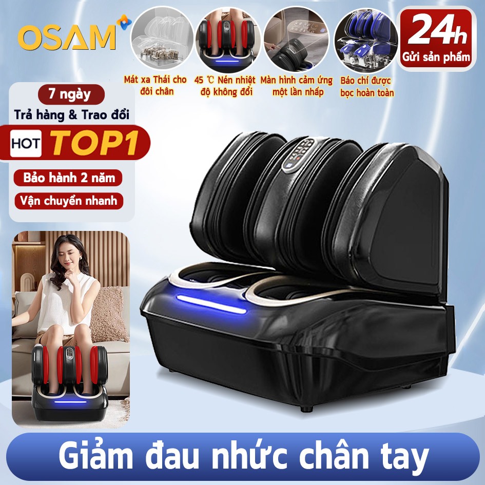 Nâng cấp hoàn toàn mới Máy Massage Chân， Và Bắp Chân Với Con Lăn Massage 4D Plus, Nhiệt Hồng Ngoại Làm Nóng Bàn Chân