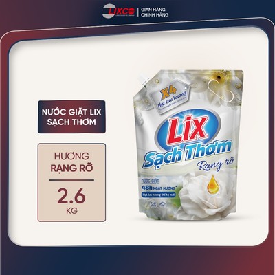 Nước giặt Lix sạch thơm hương rạng rỡ TÚI sạch nhanh vết bẩn 00285 và 00286 - Lixco Việt Nam