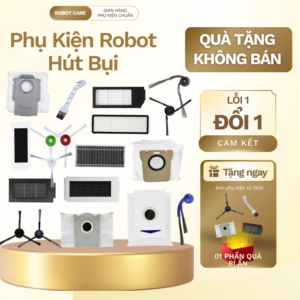 [QUÀ TẶNG] Phụ kiện robot hút bụi lau nhà