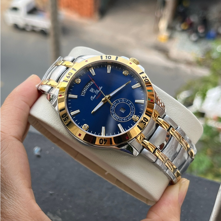 Đồng Hồ Nam Oasis Pacifier Day-Date OP Dây Thép Đặc Size 44mm Kính Sapphire