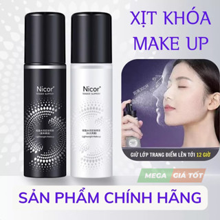 Xịt Khóa Nền Makeup Trang Điểm Nicor 100ml Dưỡng Ẩm Kiểm Soát Dầu Chống Thấm Nước Lâu Trôi 12 giờ