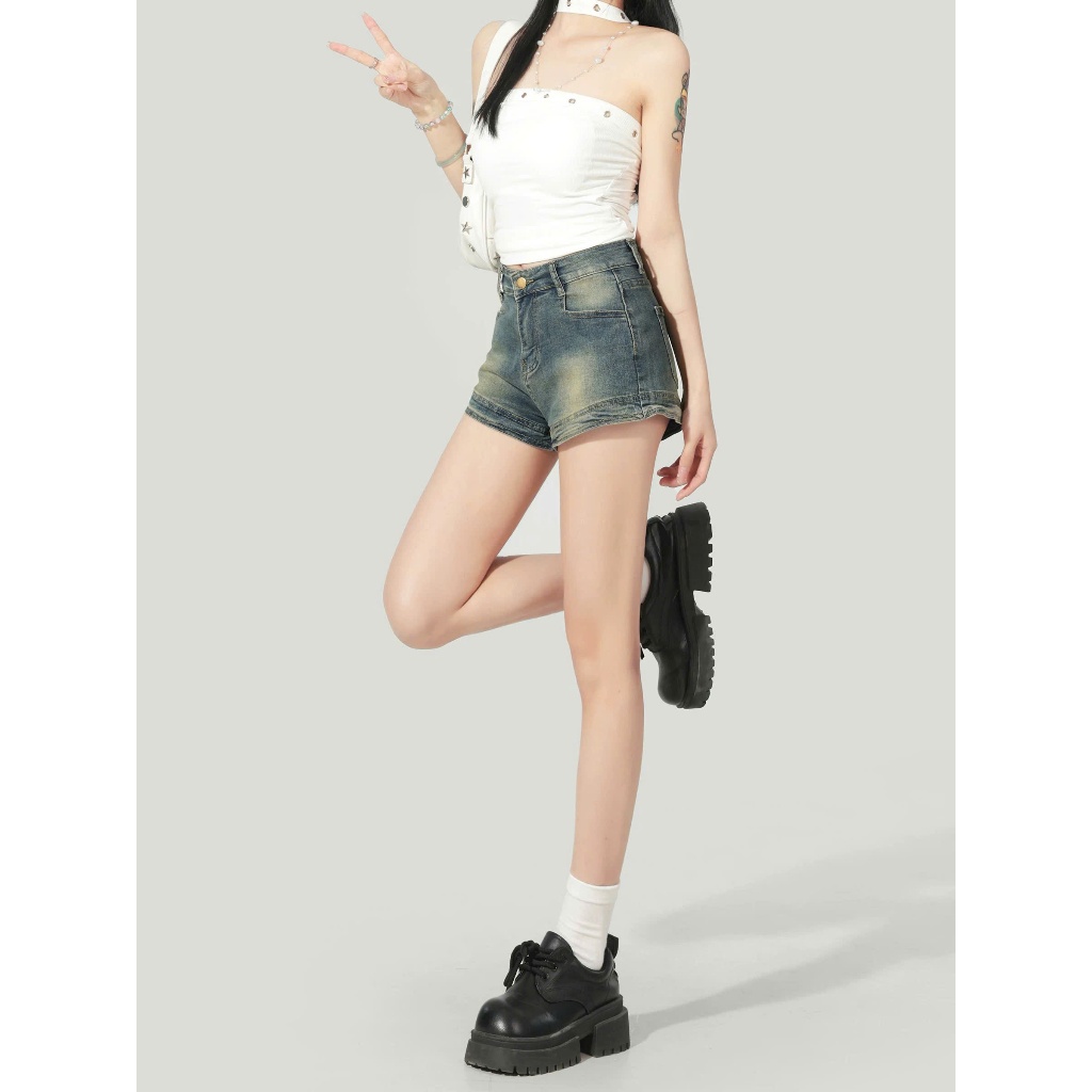 [CAO CẤP] Quần Short Jeans BIGSIZE Nữ Cạp Giữa Eo, Quần Sooc Đùi Nữ Lưng Cao Dáng Chữ A Đi Chơi MS1088.1 | BigBuy360 - bigbuy360.vn