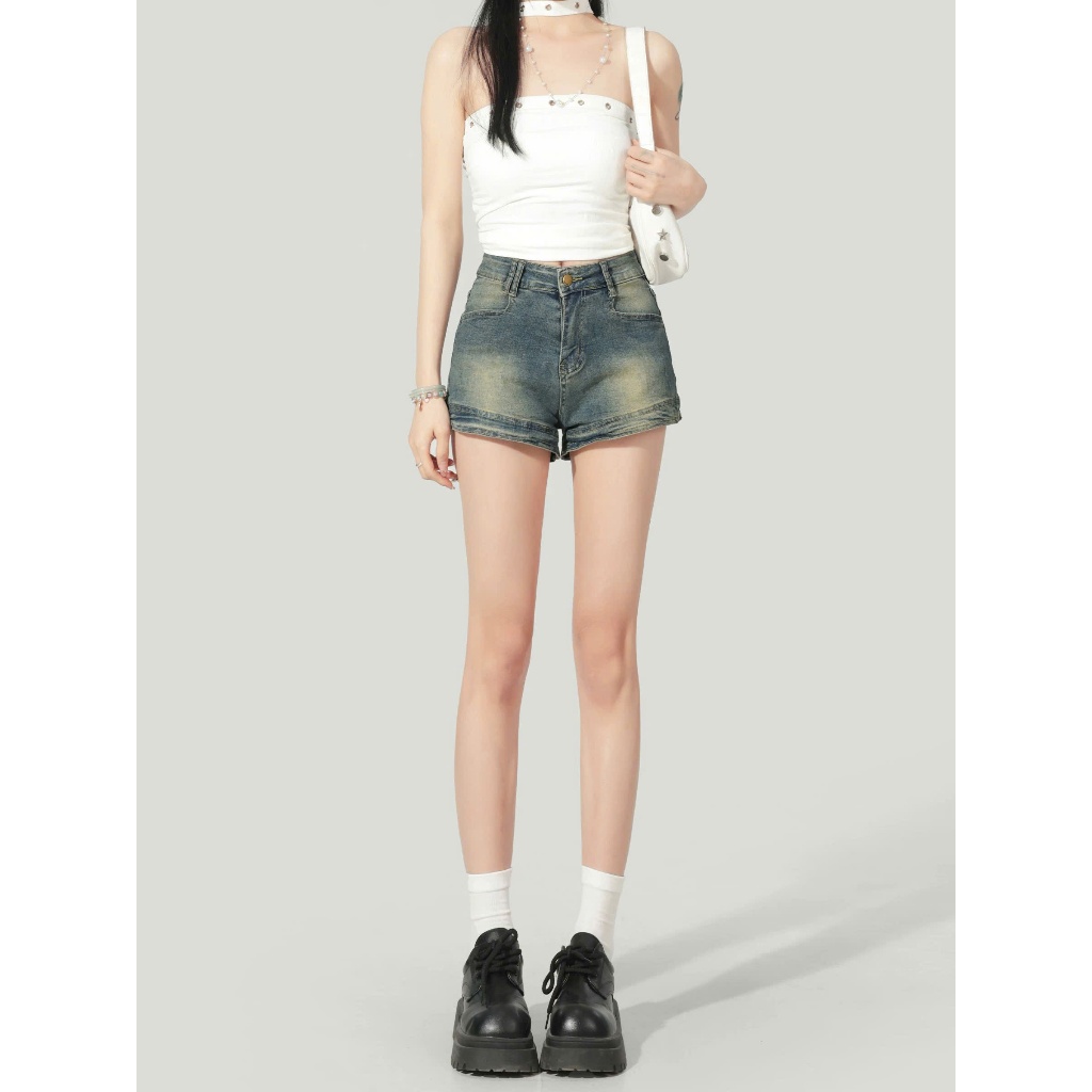[CAO CẤP] Quần Short Jeans BIGSIZE Nữ Cạp Giữa Eo, Quần Sooc Đùi Nữ Lưng Cao Dáng Chữ A Đi Chơi MS1088.1 | BigBuy360 - bigbuy360.vn
