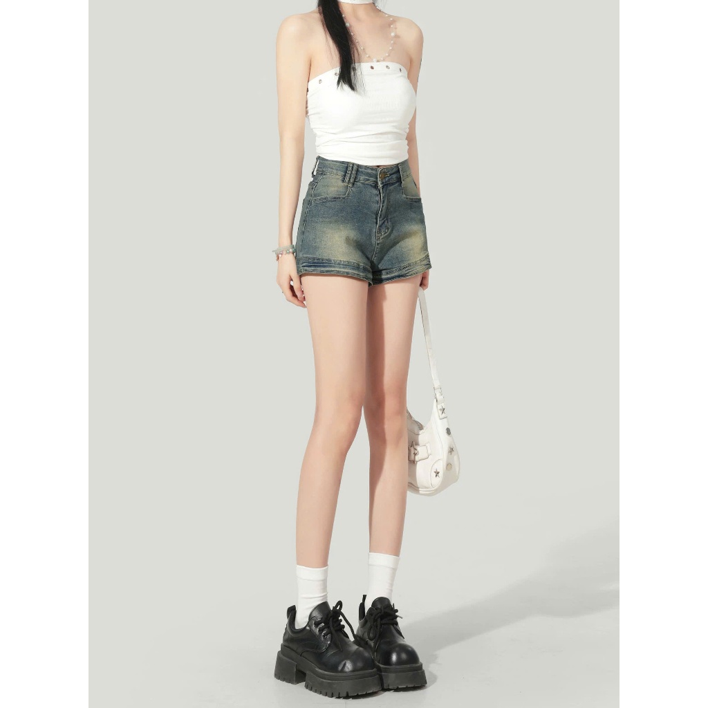 [CAO CẤP] Quần Short Jeans BIGSIZE Nữ Cạp Giữa Eo, Quần Sooc Đùi Nữ Lưng Cao Dáng Chữ A Đi Chơi MS1088.1 | BigBuy360 - bigbuy360.vn