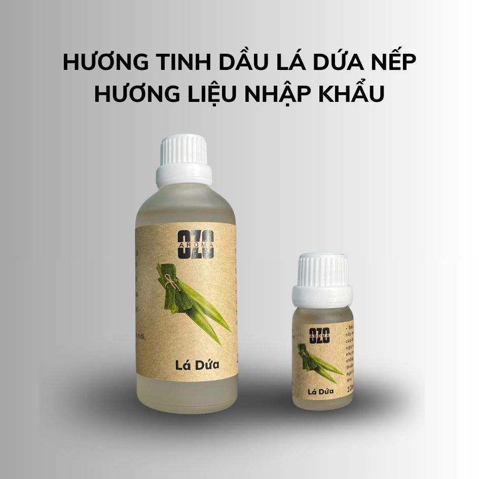 Hương Tinh Dầu Lá Dứa Nếp 10ml - Ozo Aroma - Thơm Nhẹ Nhàng