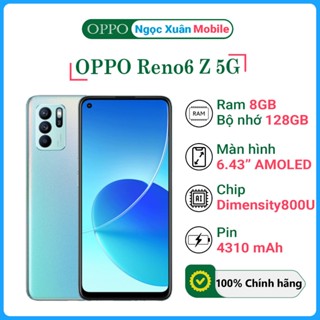 Điện thoại OPPO Reno6 Z 5G RAM 8GB/128GB - Màn AMOLED, Camera 64MP, 5G Tốc Độ Cao | CHÍNH HÃNG