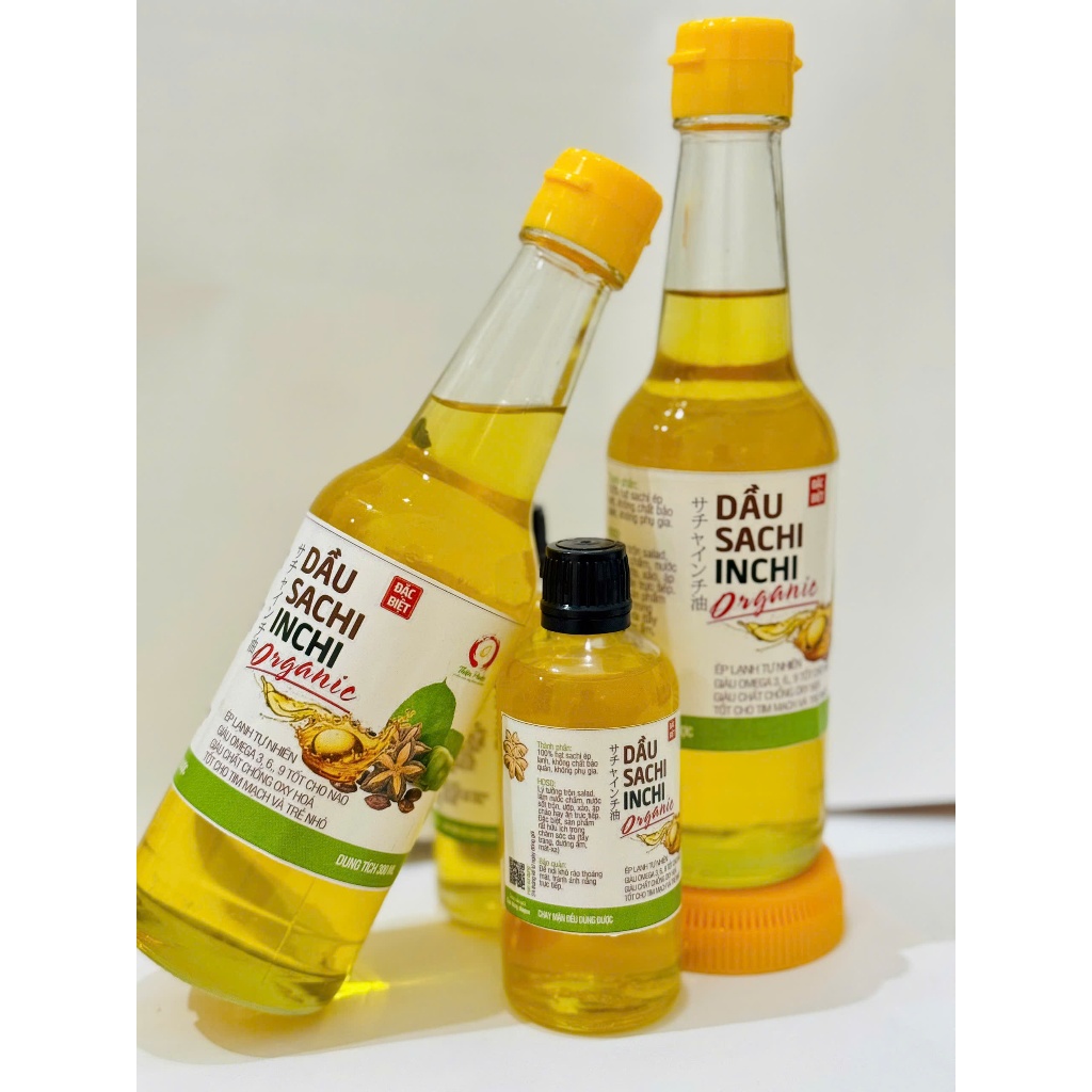 Dầu Sachi inchi Organic ép lạnh - giàu omega 3,6,9 tốt cho trẻ