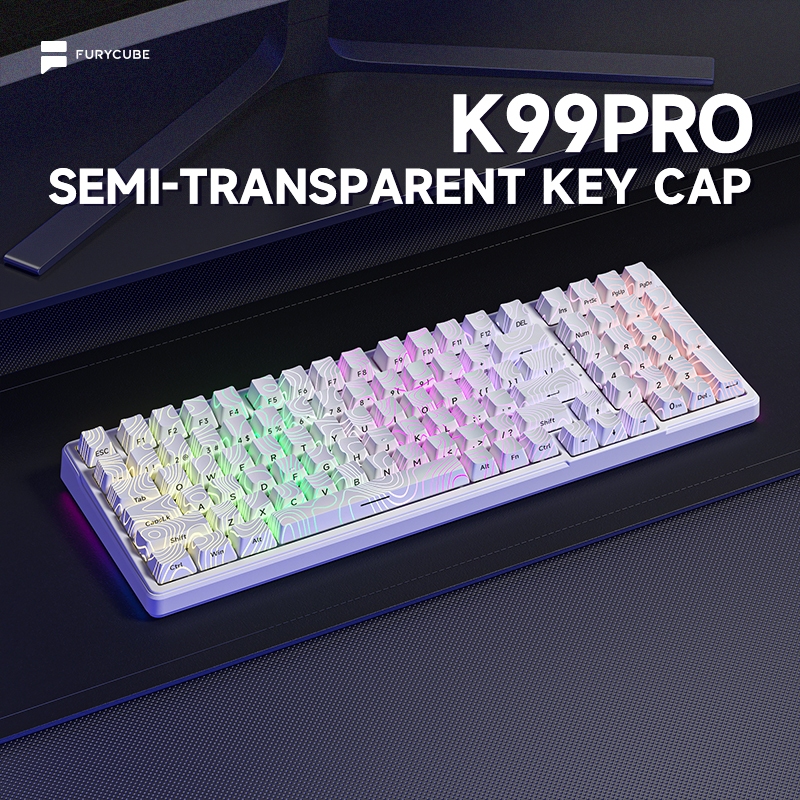 Bàn Phím Cơ Bluetooth 2.4G FURYCUBE K99PRO Gasket RGB, 5 Pin Hotswap, PBT Keycap, Văn Phòng & Gaming | BigBuy360 - bigbuy360.vn