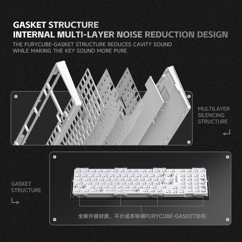 Bàn Phím Cơ Bluetooth 2.4G FURYCUBE K99PRO Gasket RGB, 5 Pin Hotswap, PBT Keycap, Văn Phòng & Gaming | BigBuy360 - bigbuy360.vn