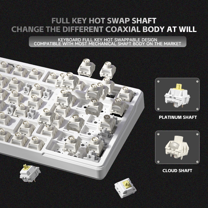 Bàn Phím Cơ Bluetooth 2.4G FURYCUBE K99PRO Gasket RGB, 5 Pin Hotswap, PBT Keycap, Văn Phòng & Gaming | BigBuy360 - bigbuy360.vn