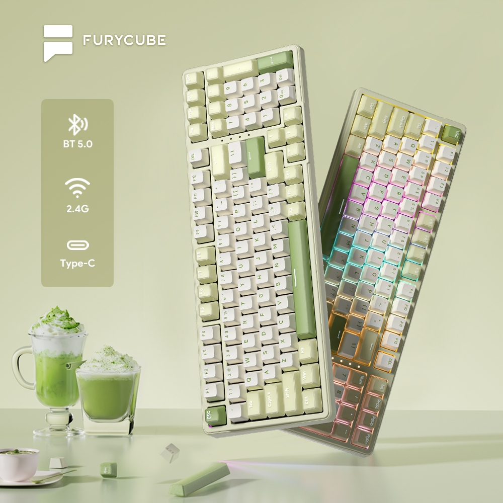 Bàn Phím Cơ Bluetooth 2.4G FURYCUBE K99PRO Gasket RGB, 5 Pin Hotswap, PBT Keycap, Văn Phòng & Gaming | BigBuy360 - bigbuy360.vn