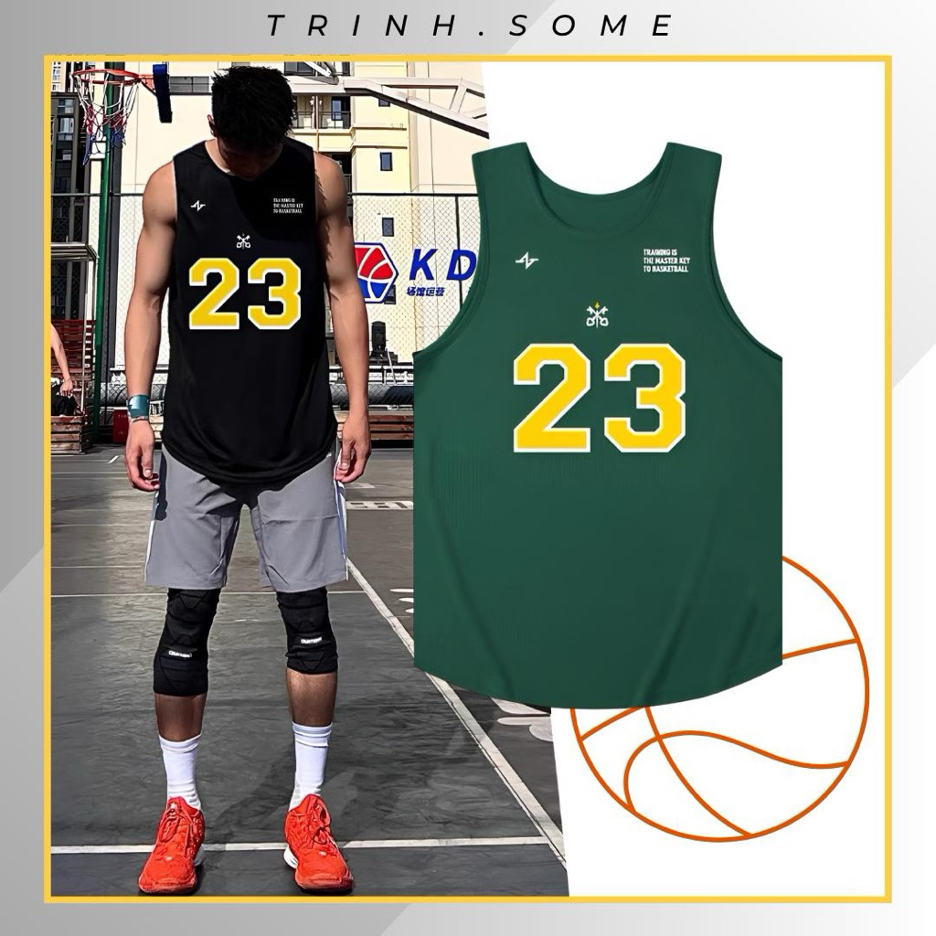 Áo Ba Lỗ Thể Thao Nam Nữ, Tanktop Cổ Tròn Sát Nách In Số 23 Năng Động Phù Hợp Bóng Rổ, Bóng Đá, Thể 