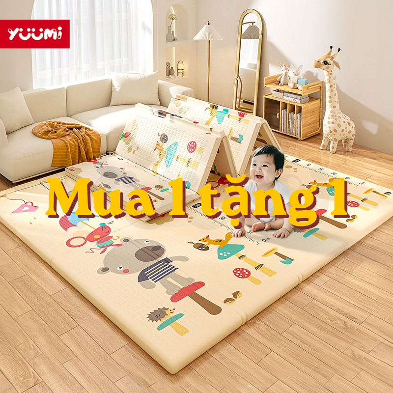[Mua 1 tặng 1]Thảm Xốp Cho Bé Yuumi Dày 2cm Thảm Cuộn Phủ Xpe 2 Mặt  Thảm Xốp Không Methanol, Chống Nước - Chống Trượt