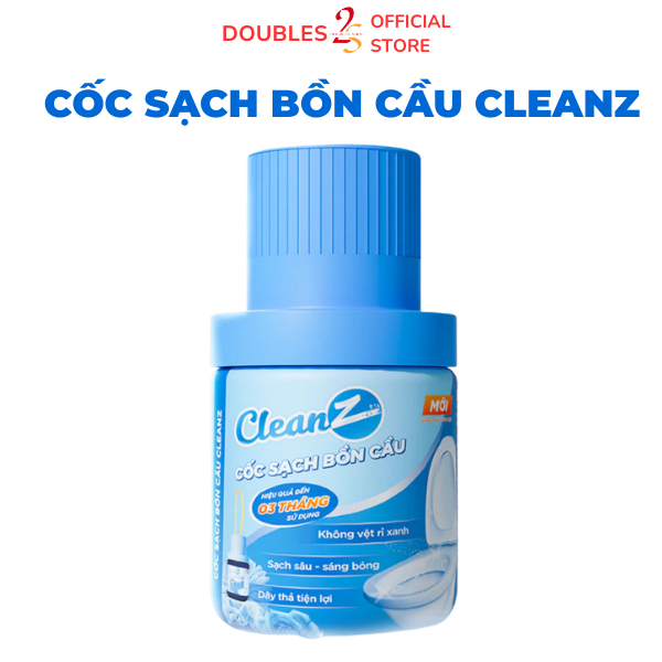 Cốc Sạch Bồn Cầu CleanZ 180gr Công Nghệ Mới Kháng Khuẩn Khử Mùi Hôi Toilet - DOUBLES 2SSHOP