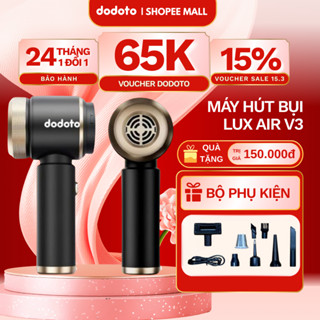 Máy hút bụi cầm tay dodoto mini không dây Lux Air V3, lực hút 25000 Pa, Bảo hành 24 tháng