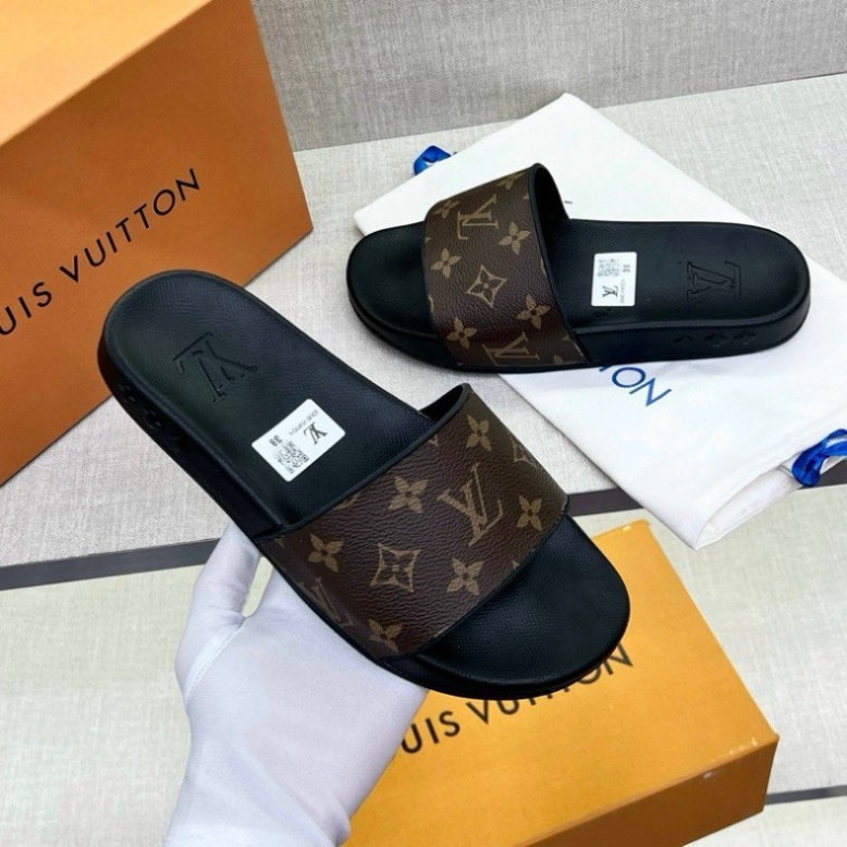 Dép Nam Louis Vuitton Monogram LV  - Dép Nam LV Mẫu Mới Hàng Full Cao Su Đế Dép Có LoGo Xịn Xò
