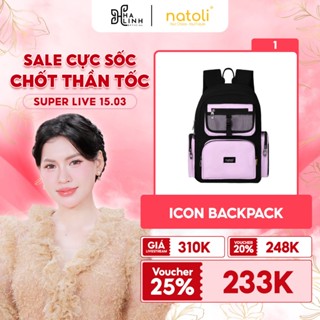 [Võ Hà Linh x NATOLI] Balo local brand học sinh hàn quốc thương hiệu NATOLI chất vải canvas thời trang ICON BACKPACK B13