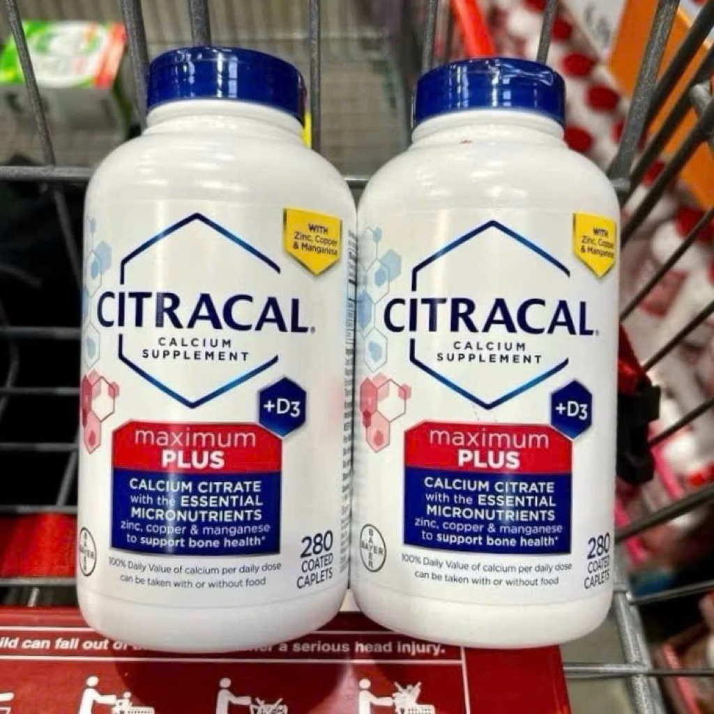 [ Date 06/2027 ]Viên uống bổ sung Canxi, D3 Citracal Calcium +D3 280 viên của Mỹ.