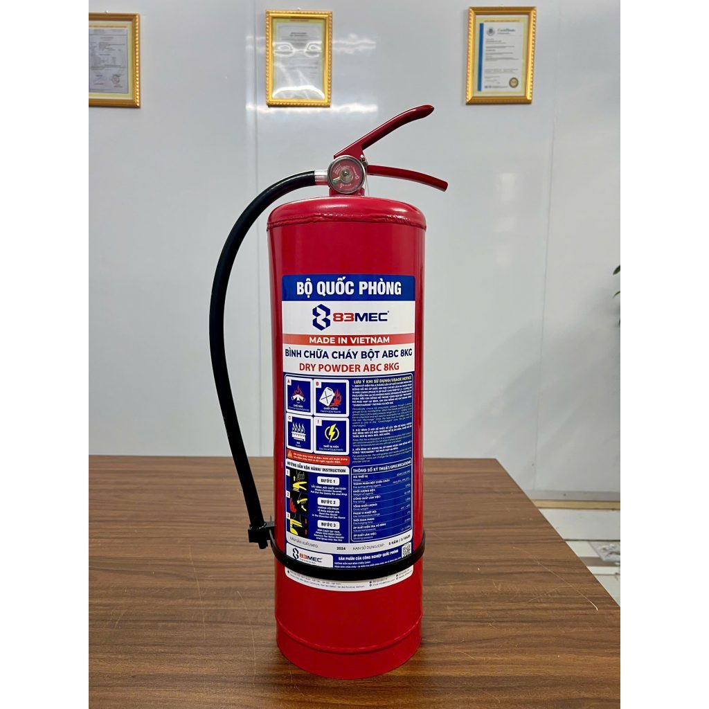 Bình chữa cháy 83MEC/ Bộ Quốc Phòng bột ABC 4Kg (tem kiểm định)