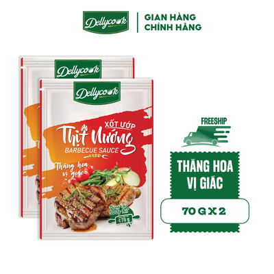 Combo 2 gói Xốt Ướp Thịt Nướng Dellycook (70gx2gói)